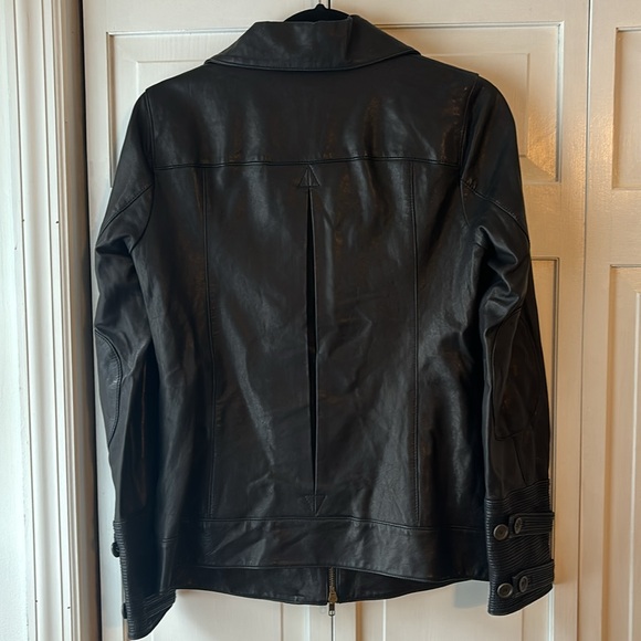 NWT Leather DVF Jacket, mint - Picture 6 of 9
